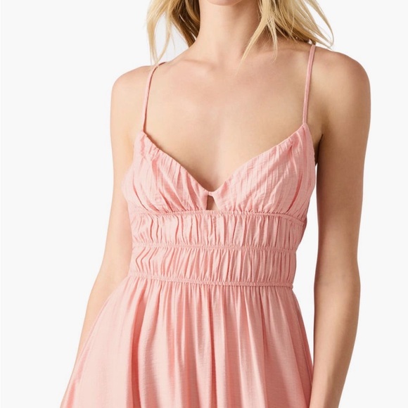 Steve Madden Dresses & Skirts - Steve Madden Jackie Asymmetric Midi Dress - Muted Peach